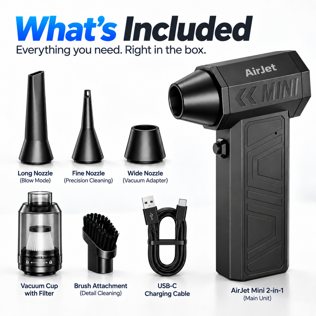 AirJet Mini 2-in-1 Cordless Air Duster & Vacuum